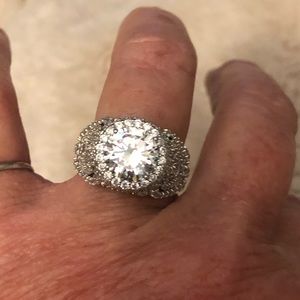 VICTORIA WIECK Simulated Diamonique Swirl Ring